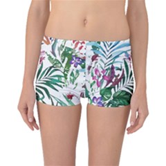 Tropical T- Shirt Tropical Bloom Wool Flowers T- Shirt Boyleg Bikini Bottoms