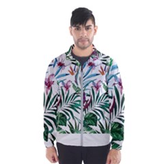 Tropical T- Shirt Tropical Bloom Wool Flowers T- Shirt Men s Windbreaker