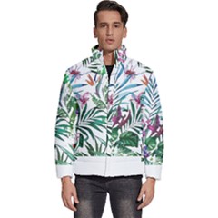 Tropical T- Shirt Tropical Bloom Wool Flowers T- Shirt Men s Puffer Bubble Jacket Coat