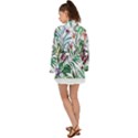 Tropical T- Shirt Tropical Bloom Wool Flowers T- Shirt Long Sleeve Kimono View2