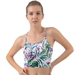 Tropical T- Shirt Tropical Bloom Wool Flowers T- Shirt Mini Tank Bikini Top