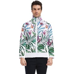 Tropical T- Shirt Tropical Bloom Wool Flowers T- Shirt Men s Bomber Jacket