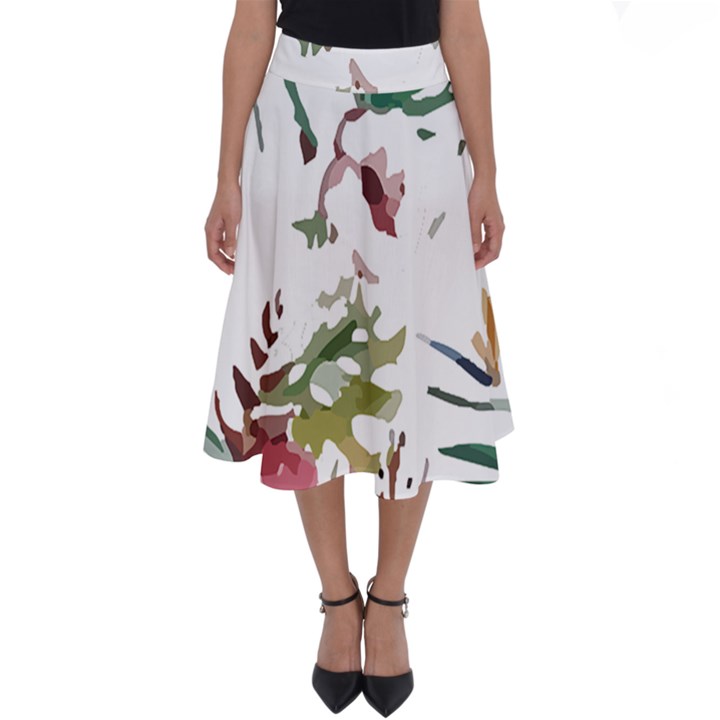 Tropical T- Shirt Tropical Bright Woods T- Shirt Perfect Length Midi Skirt