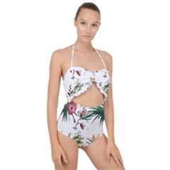 Tropical T- Shirt Tropical Bright Woods T- Shirt Scallop Top Cut Out Swimsuit by maxcute