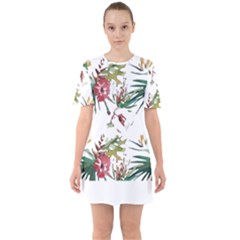 Tropical T- Shirt Tropical Charming Hissing T- Shirt Sixties Short Sleeve Mini Dress by maxcute