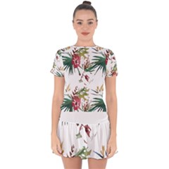 Tropical T- Shirt Tropical Charming Hissing T- Shirt Drop Hem Mini Chiffon Dress by maxcute