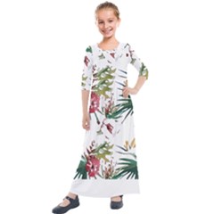 Tropical T- Shirt Tropical Charming Hissing T- Shirt Kids  Quarter Sleeve Maxi Dress by maxcute