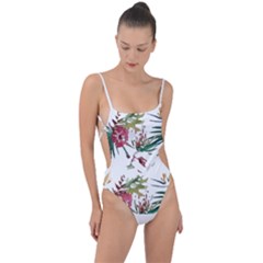 Tropical T- Shirt Tropical Charming Hissing T- Shirt Tie Strap One Piece Swimsuit by maxcute