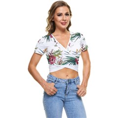 Tropical T- Shirt Tropical Charming Hissing T- Shirt Short Sleeve Foldover Tee by maxcute