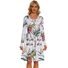 Tropical T- Shirt Tropical Charming Hissing T- Shirt Long Sleeve Dress With Pocket by maxcute