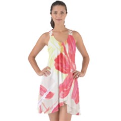 Tropical T- Shirt Tropical Creative Hawaiian T- Shirt Show Some Back Chiffon Dress by maxcute