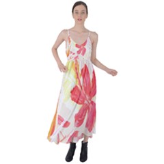 Tropical T- Shirt Tropical Creative Hawaiian T- Shirt Tie Back Maxi Dress by maxcute