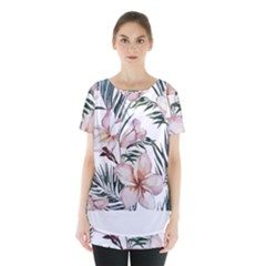 Tropical T- Shirt Tropical Delicate Bloom T- Shirt Skirt Hem Sports Top by maxcute