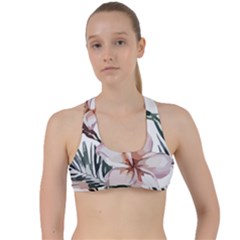 Tropical T- Shirt Tropical Delicate Bloom T- Shirt Criss Cross Racerback Sports Bra by maxcute