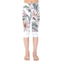 Tropical T- Shirt Tropical Delicate Bloom T- Shirt Kids  Capri Leggings  by maxcute