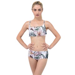 Tropical T- Shirt Tropical Delicate Bloom T- Shirt Layered Top Bikini Set by maxcute