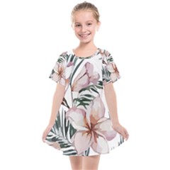 Tropical T- Shirt Tropical Delicate Bloom T- Shirt Kids  Smock Dress by maxcute