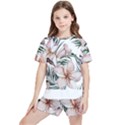 Tropical T- Shirt Tropical Delicate Bloom T- Shirt Kids  Tee And Sports Shorts Set View1