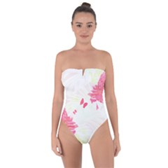 Tropical T- Shirt Tropical Elegant Flourish T- Shirt Tie Back One Piece Swimsuit by maxcute