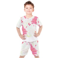 Tropical T- Shirt Tropical Elegant Flourish T- Shirt Kids  Tee And Shorts Set by maxcute