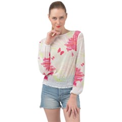 Tropical T- Shirt Tropical Elegant Flourish T- Shirt Banded Bottom Chiffon Top by maxcute