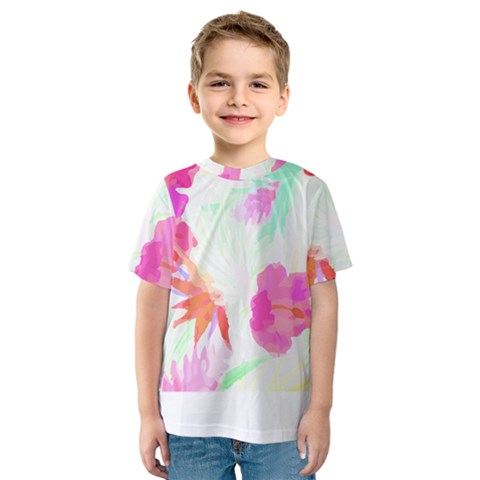 Tropical T- Shirt Tropical Fascinating Foliage T- Shirt Kids  Sport Mesh Tee by maxcute