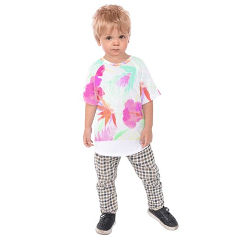 Tropical T- Shirt Tropical Fascinating Foliage T- Shirt Kids  Raglan Tee by maxcute