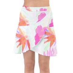 Tropical T- Shirt Tropical Fascinating Foliage T- Shirt Wrap Front Skirt by maxcute