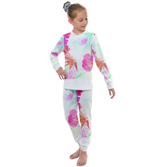 Tropical T- Shirt Tropical Fascinating Foliage T- Shirt Kids  Long Sleeve Set  by maxcute