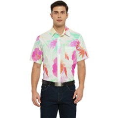 Tropical T- Shirt Tropical Fascinating Foliage T- Shirt Men s Short Sleeve Pocket Shirt  by maxcute