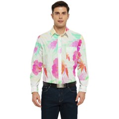 Tropical T- Shirt Tropical Fascinating Foliage T- Shirt Men s Long Sleeve Pocket Shirt  by maxcute