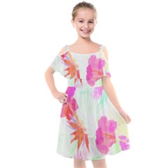 Tropical T- Shirt Tropical Fascinating Foliage T- Shirt Kids  Cut Out Shoulders Chiffon Dress by maxcute