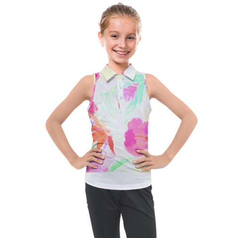 Tropical T- Shirt Tropical Fascinating Foliage T- Shirt Kids  Sleeveless Polo Tee by maxcute