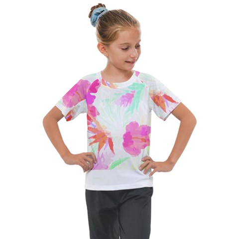 Tropical T- Shirt Tropical Fascinating Foliage T- Shirt Kids  Mesh Piece Tee by maxcute