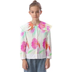 Tropical T- Shirt Tropical Fascinating Foliage T- Shirt Kids  Peter Pan Collar Blouse by maxcute