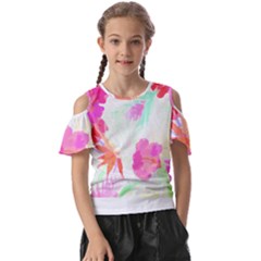 Tropical T- Shirt Tropical Fascinating Foliage T- Shirt Kids  Butterfly Cutout Tee by maxcute