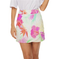 Tropical T- Shirt Tropical Fascinating Foliage T- Shirt Mini Front Wrap Skirt by maxcute