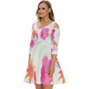 Tropical T- Shirt Tropical Fascinating Foliage T- Shirt Shoulder Cut Out Zip Up Dress View2