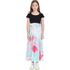 Tropical T- Shirt Tropical Fascinating Unfold T- Shirt Kids  Flared Maxi Skirt by maxcute