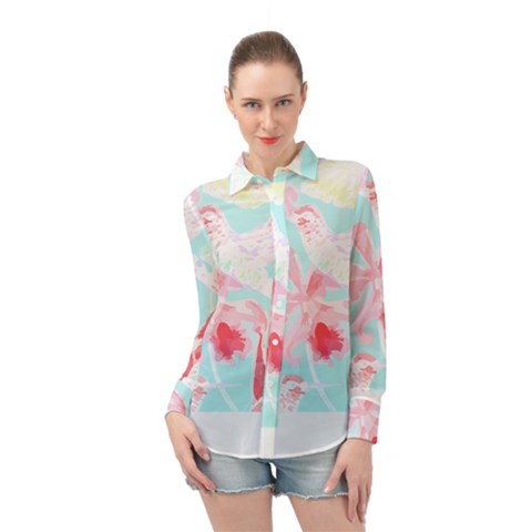 Tropical T- Shirt Tropical Fascinating Unfold T- Shirt Long Sleeve Chiffon Shirt by maxcute