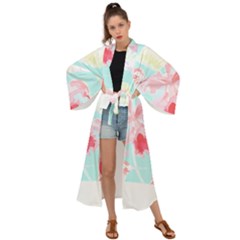 Tropical T- Shirt Tropical Fascinating Unfold T- Shirt Maxi Kimono by maxcute