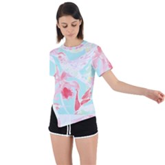 Tropical T- Shirt Tropical Fascinating Unfold T- Shirt Asymmetrical Short Sleeve Sports Tee by maxcute