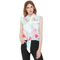 Tropical T- Shirt Tropical Fascinating Unfold T- Shirt Frill Detail Shirt by maxcute