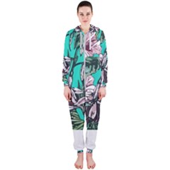 Tropical T- Shirt Tropical Fashion Aloha T- Shirt Hooded Jumpsuit (ladies) by maxcute