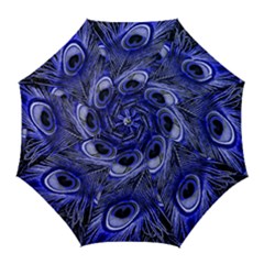 Purple Peacock Feather Golf Umbrellas