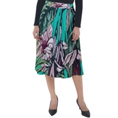 Tropical T- Shirt Tropical Fashion Aloha T- Shirt Classic Velour Midi Skirt  by maxcute