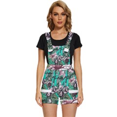 Tropical T- Shirt Tropical Fashion Aloha T- Shirt Short Overalls by maxcute