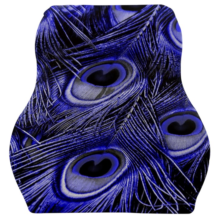 Purple Peacock Feather Car Seat Velour Cushion 