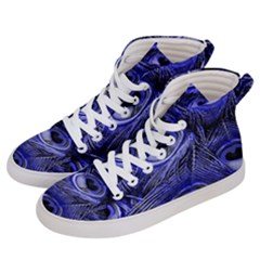 Purple Peacock Feather Women s Hi-top Skate Sneakers