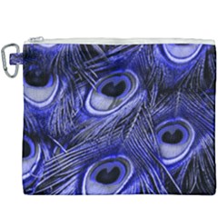 Purple Peacock Feather Canvas Cosmetic Bag (xxxl)